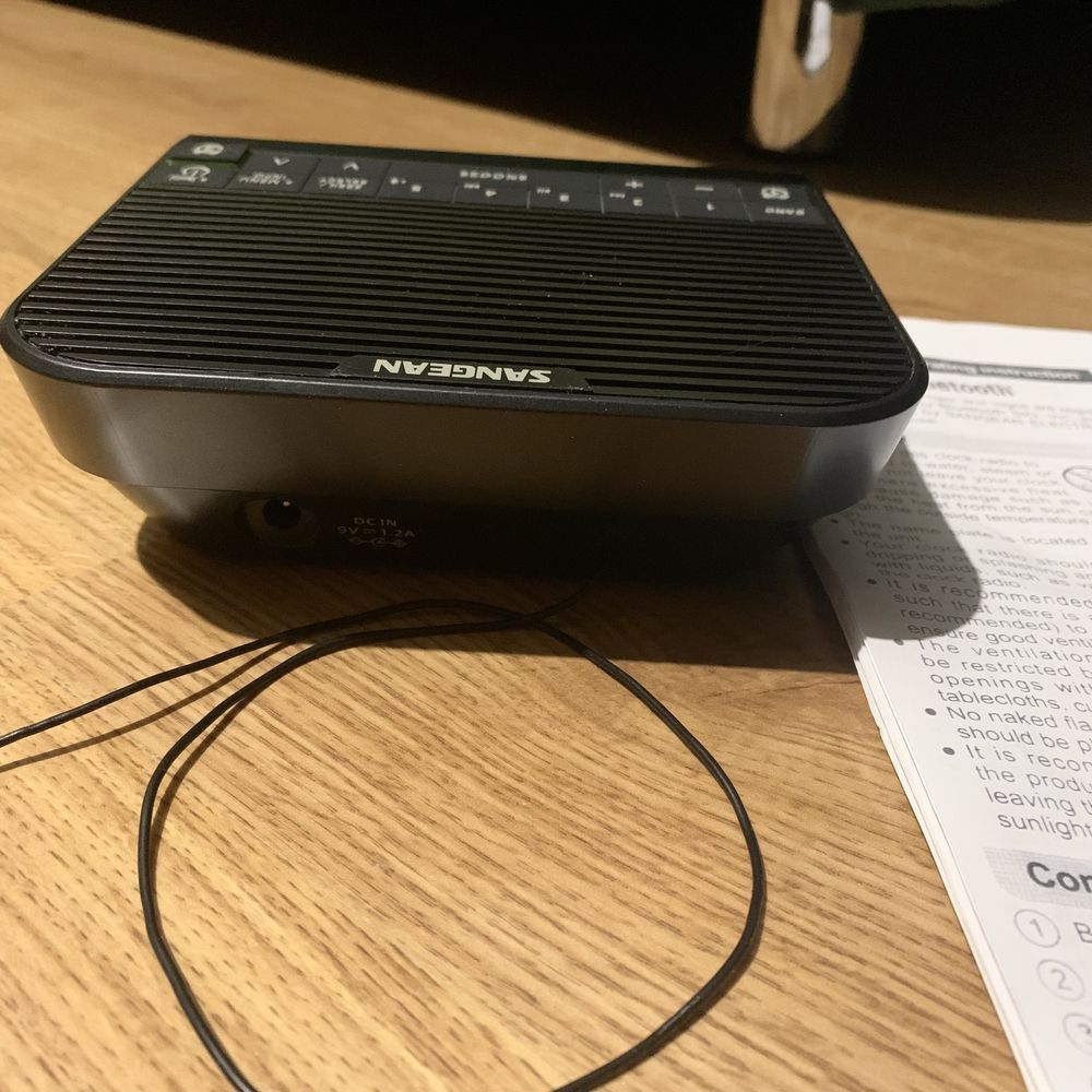 Radiobudzik Sangean DCR-90 BT - LCD bluetooth USB HiFi - jak nowy