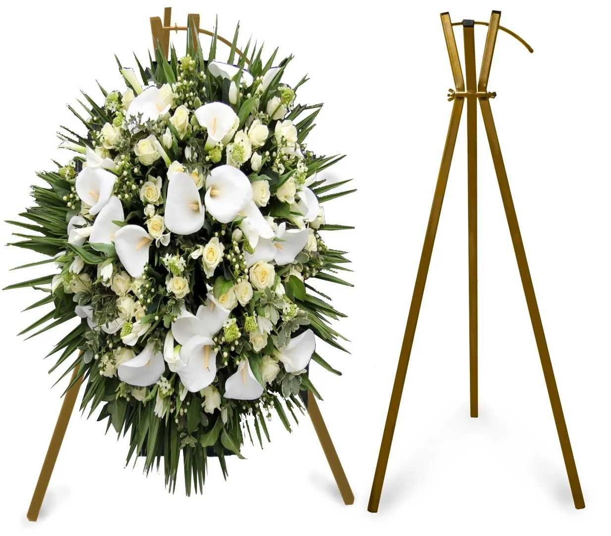 Stojak na wieniec  złoty srebrny dekoracja sali kościoła 140cm