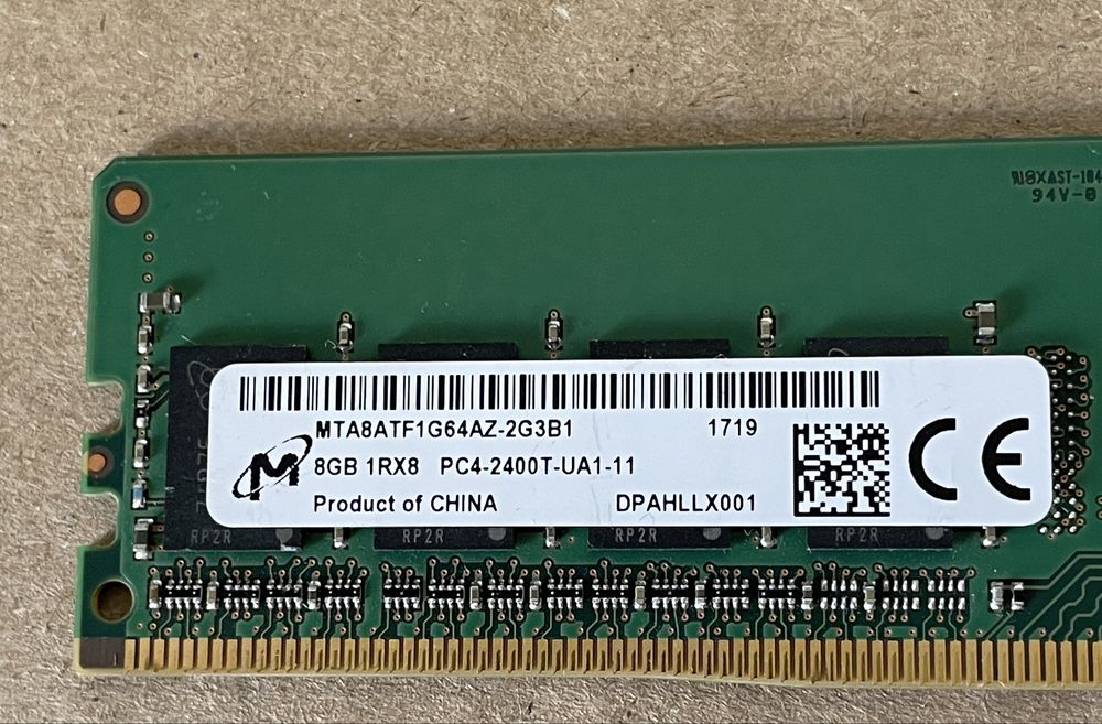 Pamięć Ram Micron DDR4, 8 GB, 2400MHz, CL17 MTA8ATF1G64AZ-2G3B1