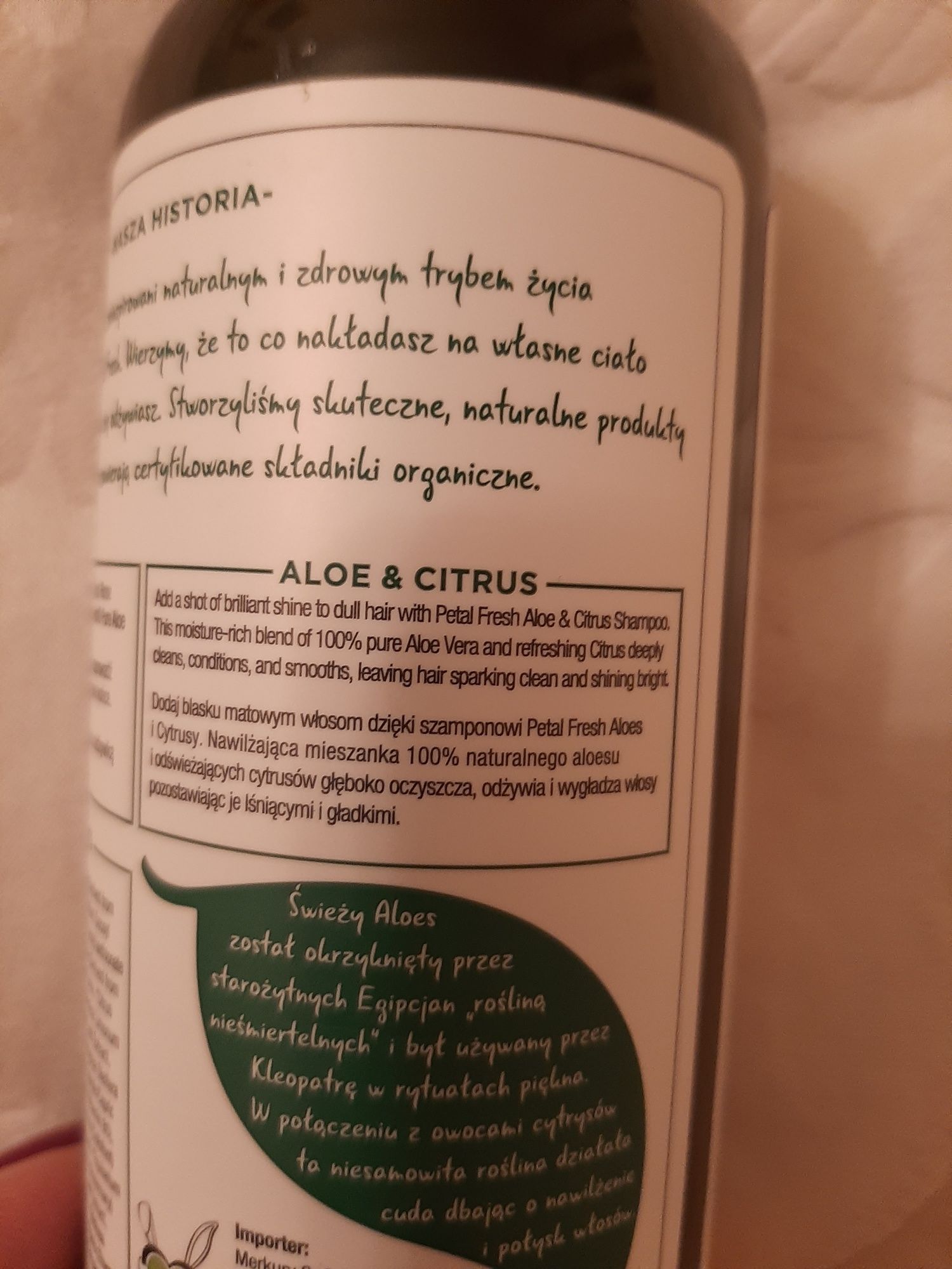 Szampon nabłyszczający  prod.USAPetal Fresh aloe& citrus