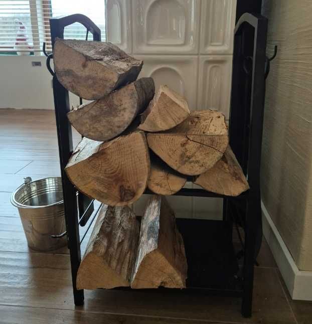 Nowy Stojak Na Drewno Kominkowe Metalowy Z Akcesoriami Kosz Do Kominka