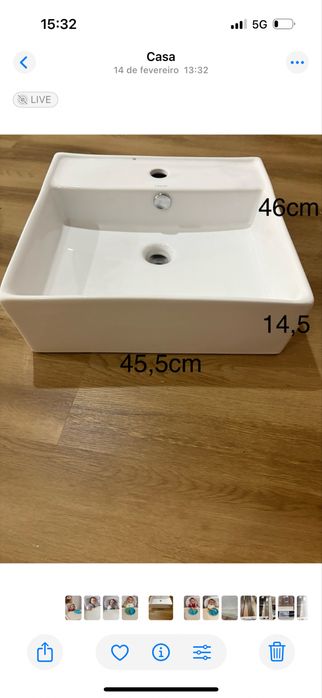 Lavatorio ceramico novo