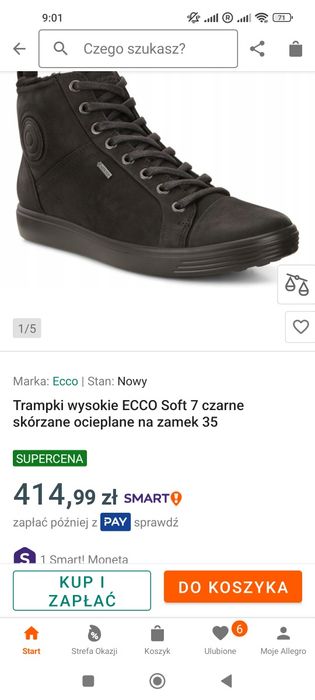 Półbuty damskie ECCO ocieplenie