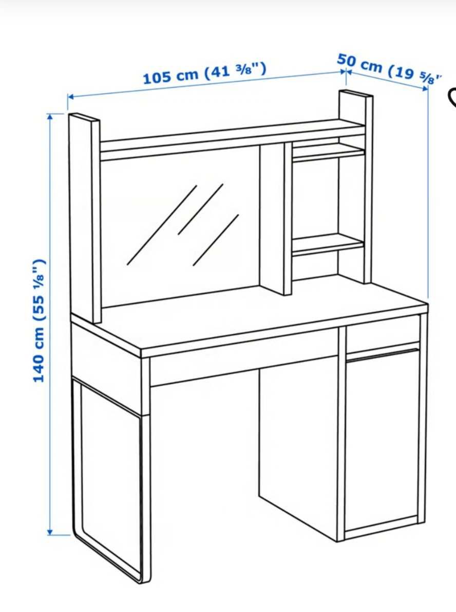 Biurko Mickey z nadstawką IKEA
