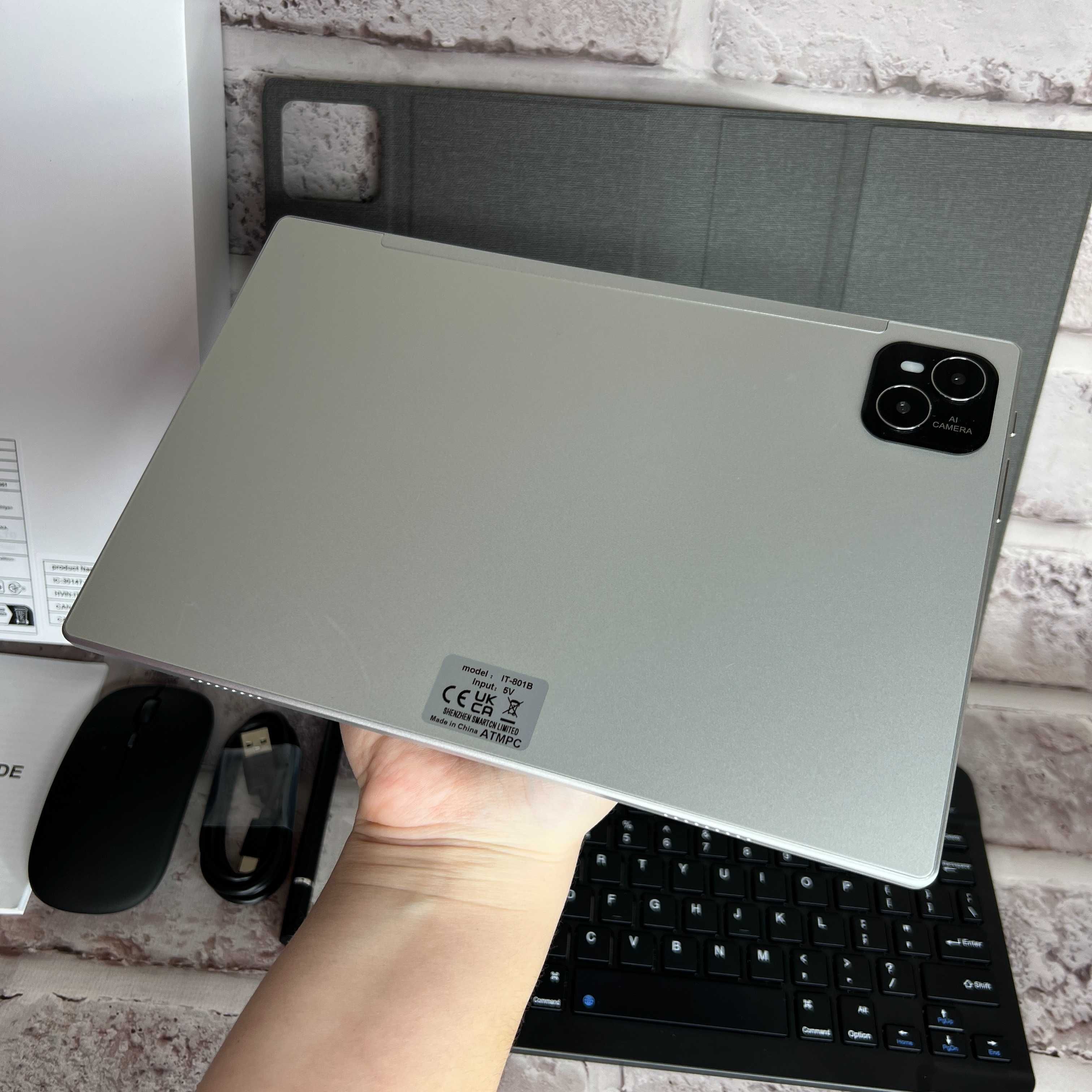 Планшет 10,1 12/128Gb, 6000 мач, Андроїд 14, Wi-Fi з Клавіатурою