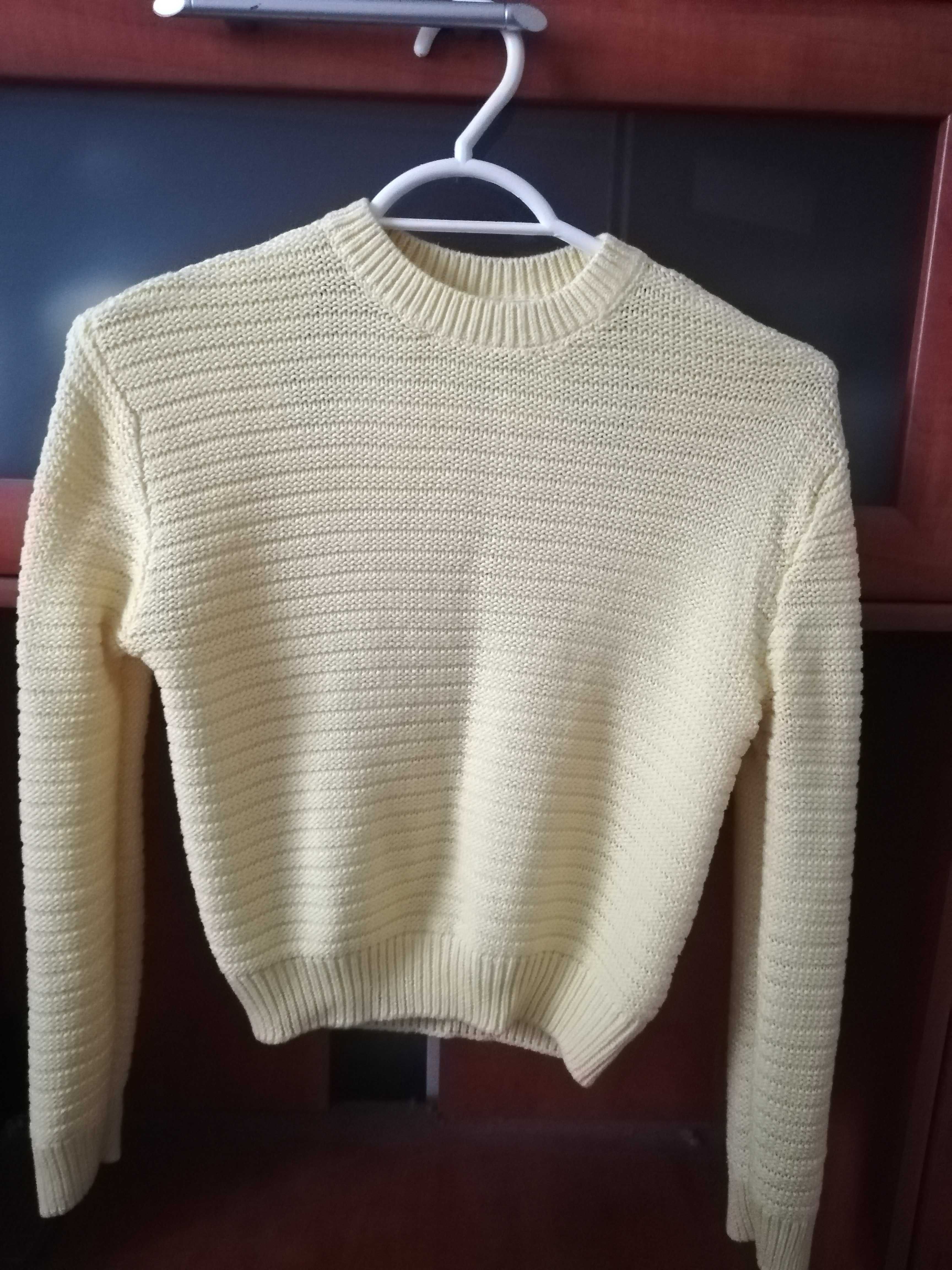 Sweter h&m żółty krótki rozm XS