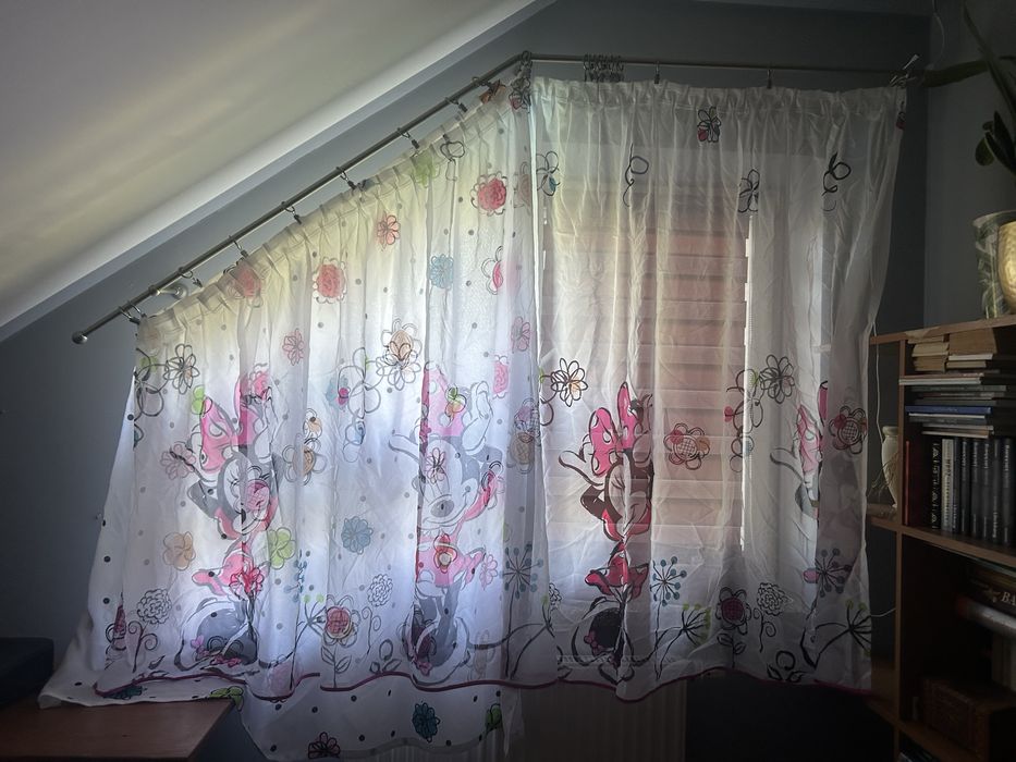 Firanka i zaslona z myszka miki dla dziewczynki