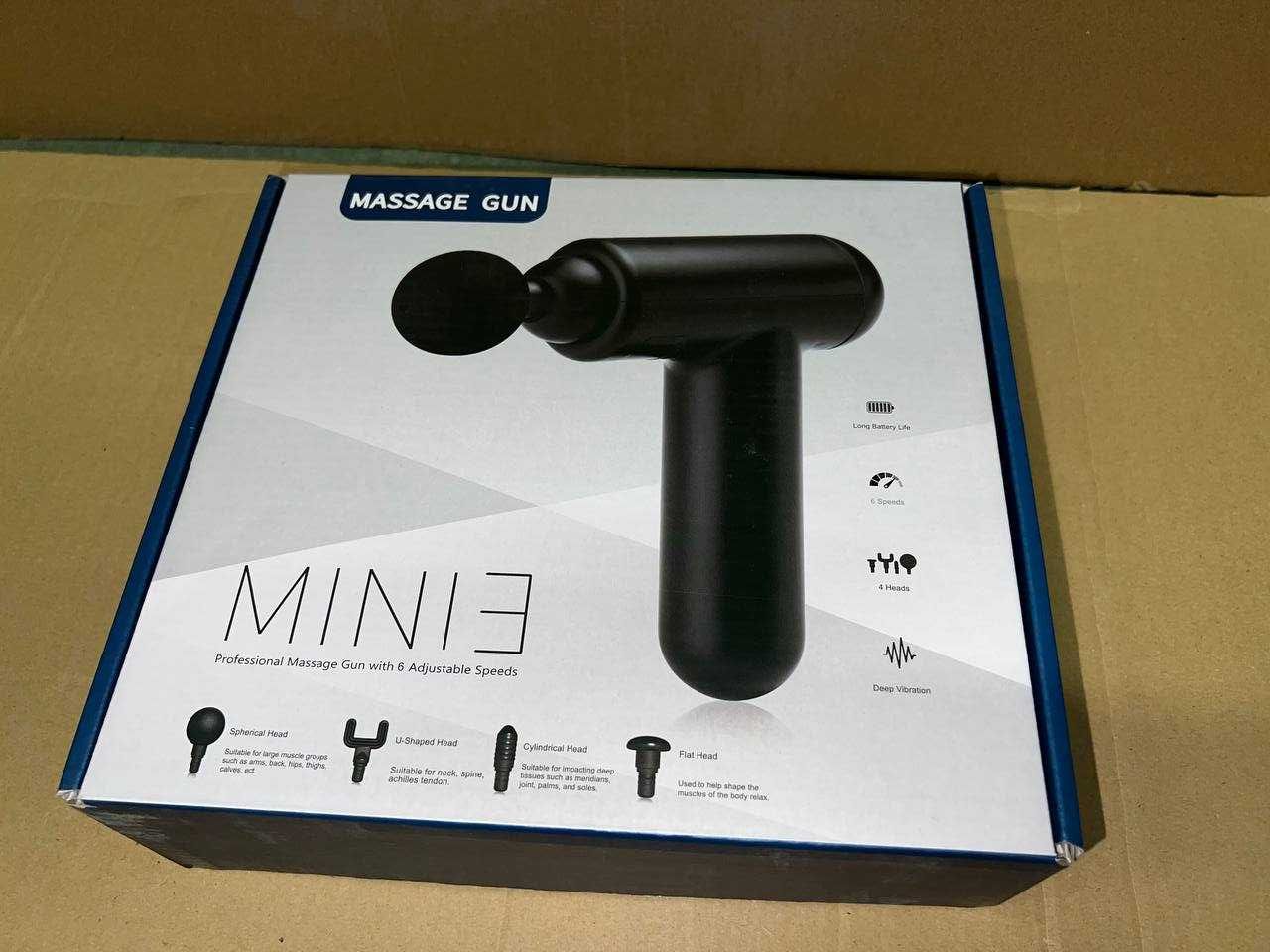MINIE Professional Massage Gun Pistolet do masażu + 4 końcówki