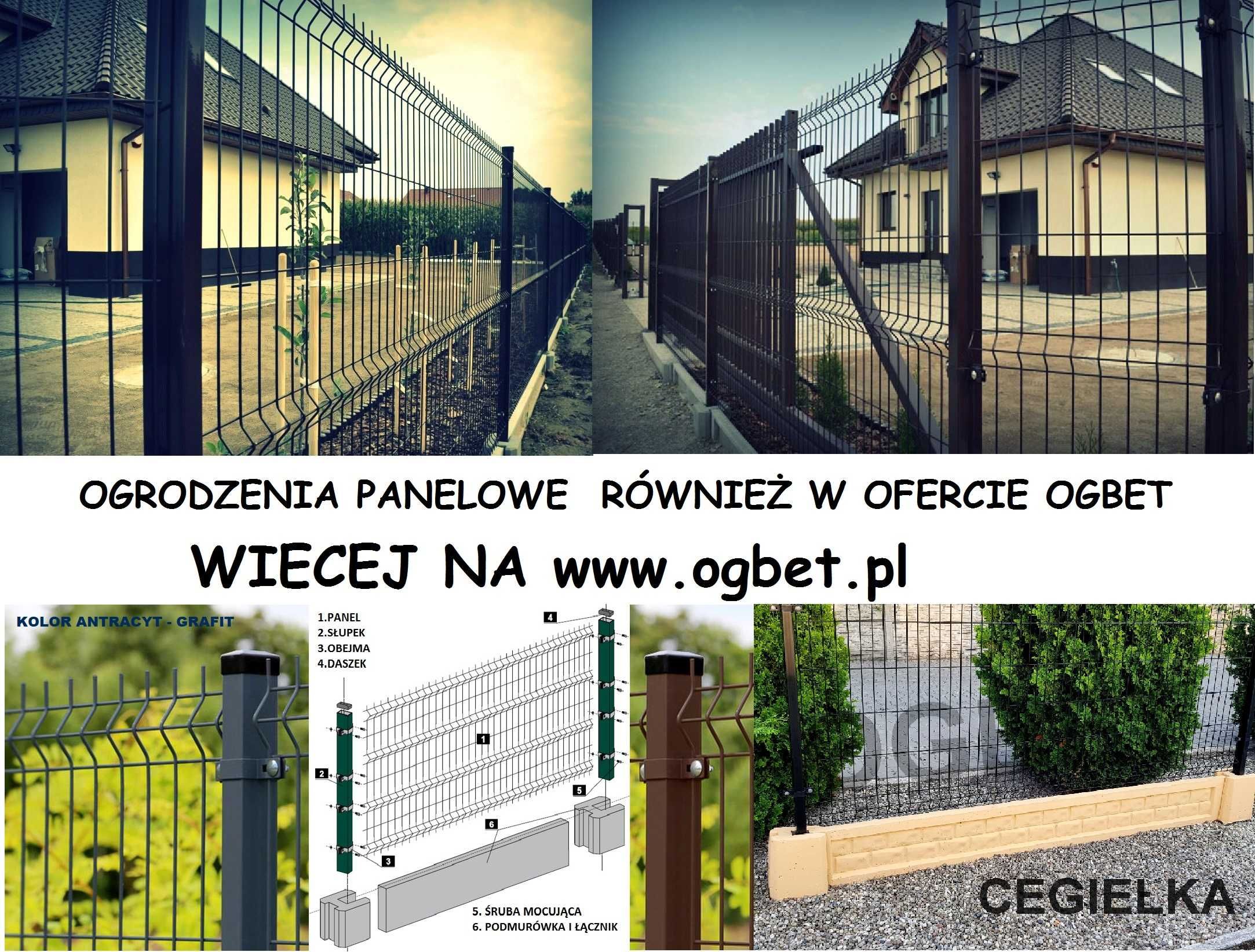 OGRODZENIA PANELOWE Ogrodzenie,Montaż, Przęsła, Podmurówka Panel Płoty