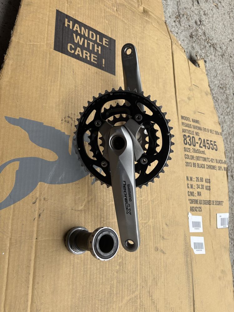 Korby Shimano Deore LX m582 Suport Hollowtech II Blaty sprawne xt slx