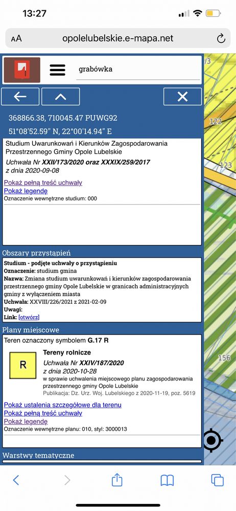 Działka rolna Opole Lubelskie Grabówka