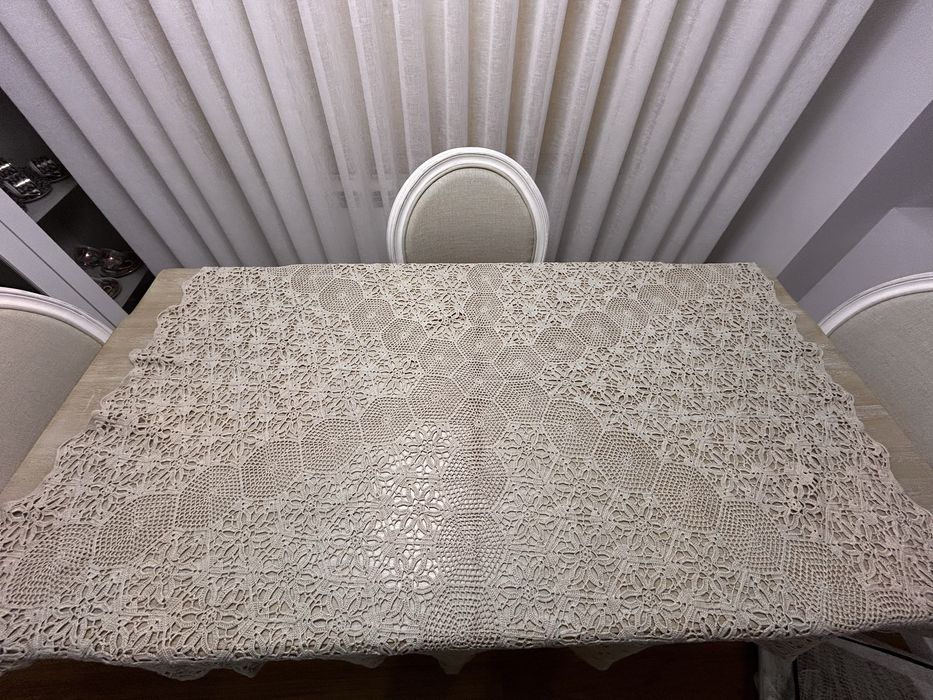 Toalha em Croché Manual – Padrão Floral