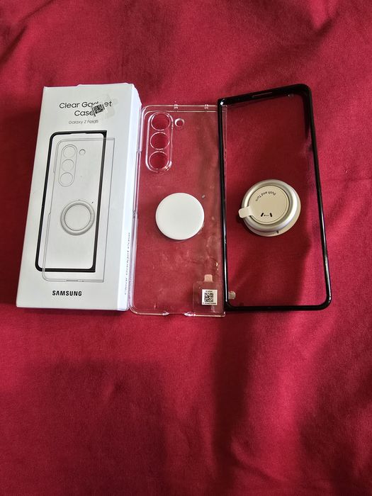 Чехол clear gadget case Samsung galaxy fold 5 прозрачный с кольцом