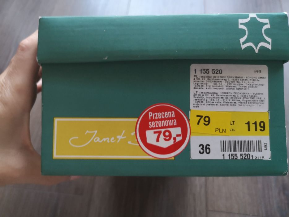Skórzane półbuty karmelowe carmel jasny brąz 36 skóra deezee