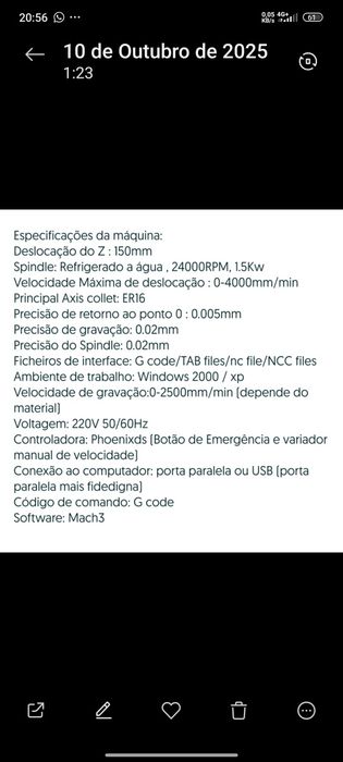 Vendo maquina de Cnc