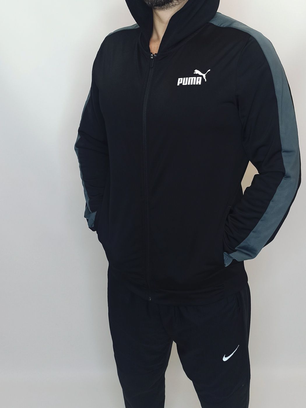 Зофта спортивная с капюшоном чёрная мужская Puma Размер М