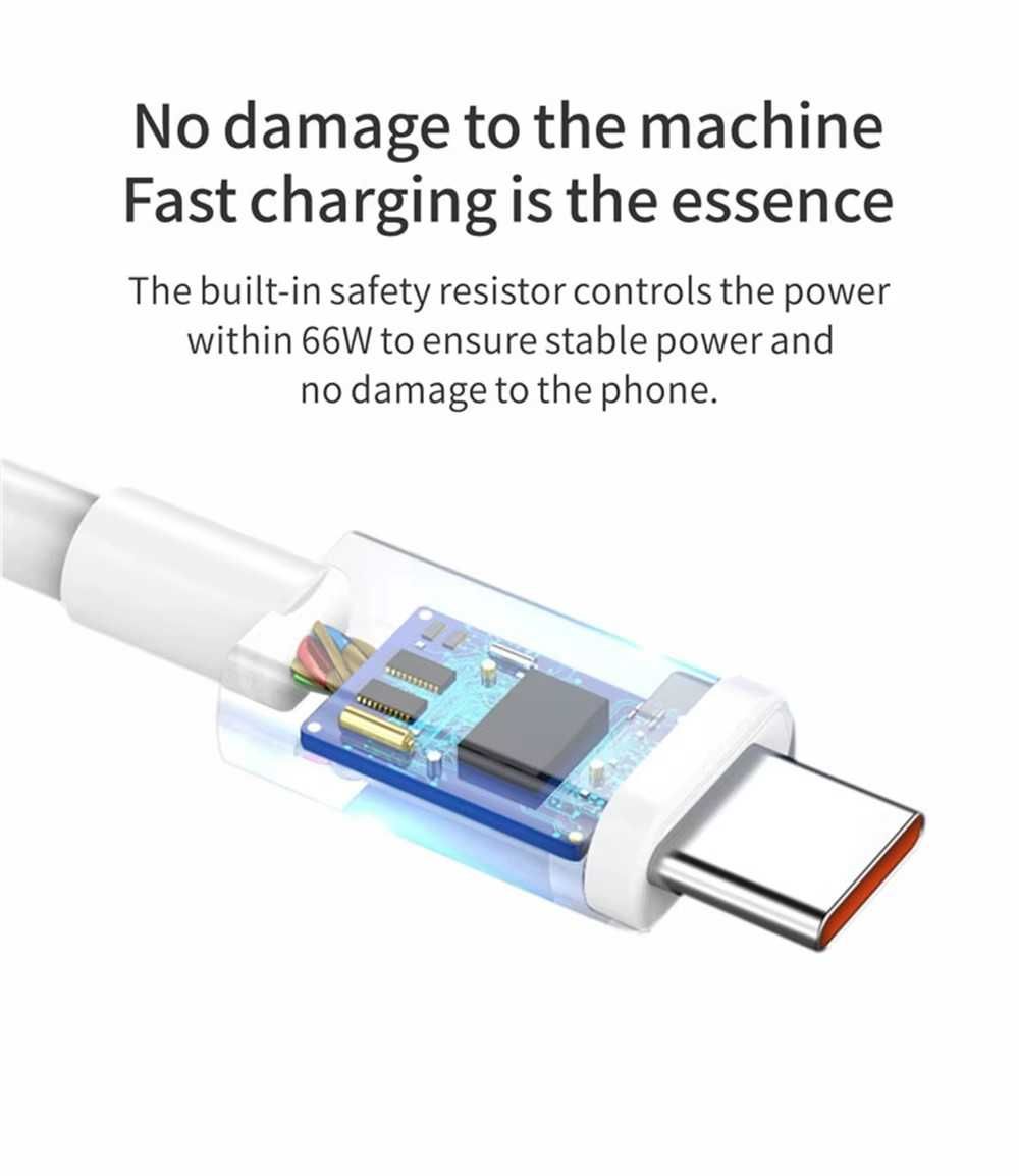 USB-кабель тип С, потужність - 66 Вт, ток - 6А, довжина-2м