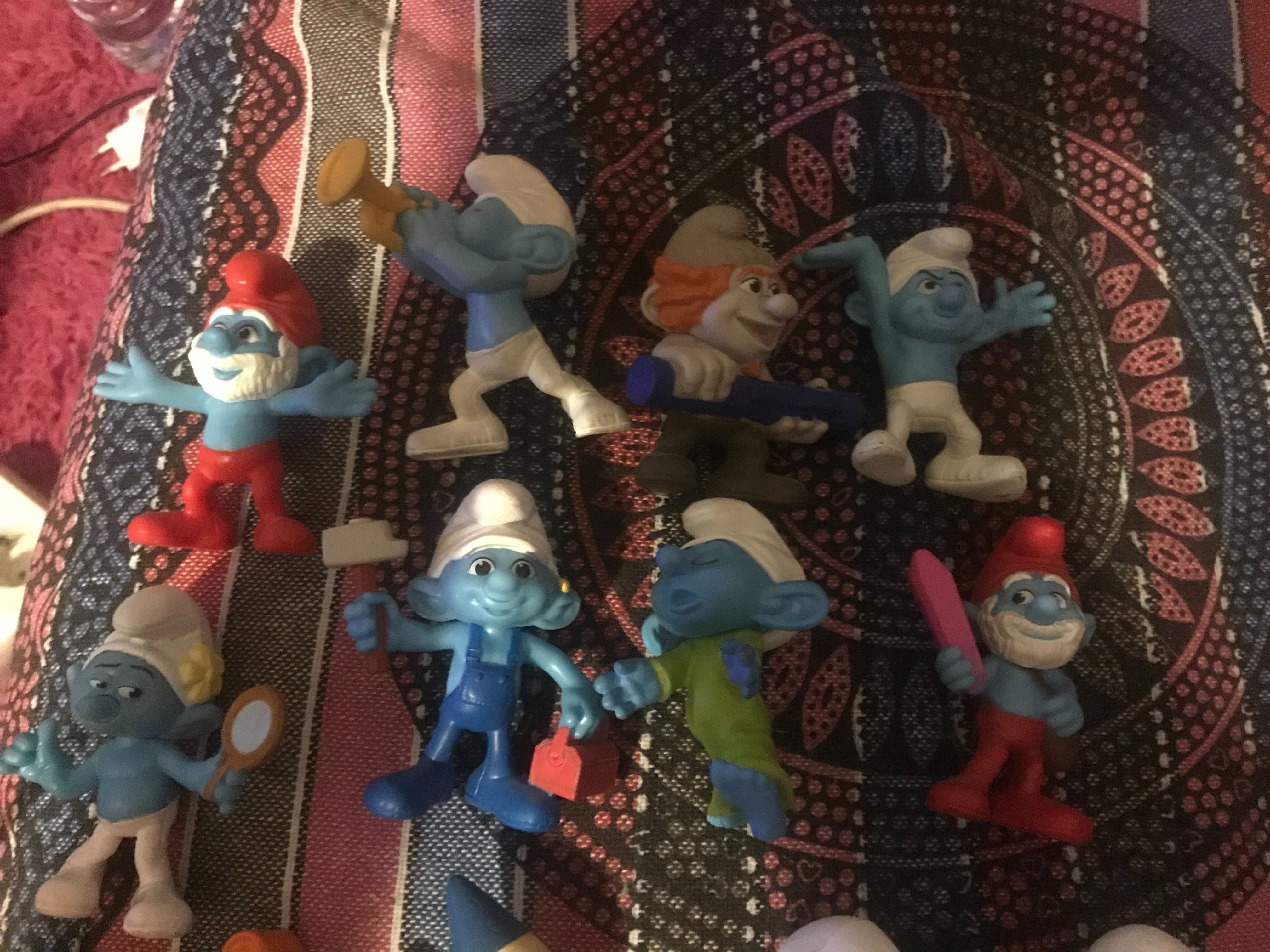 Lote 15 miniaturas/bonecos Smurfs