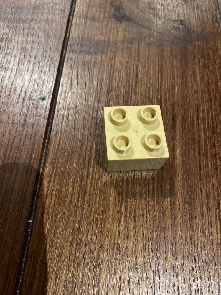 Lego Duplo klocek 2x2, beżowy