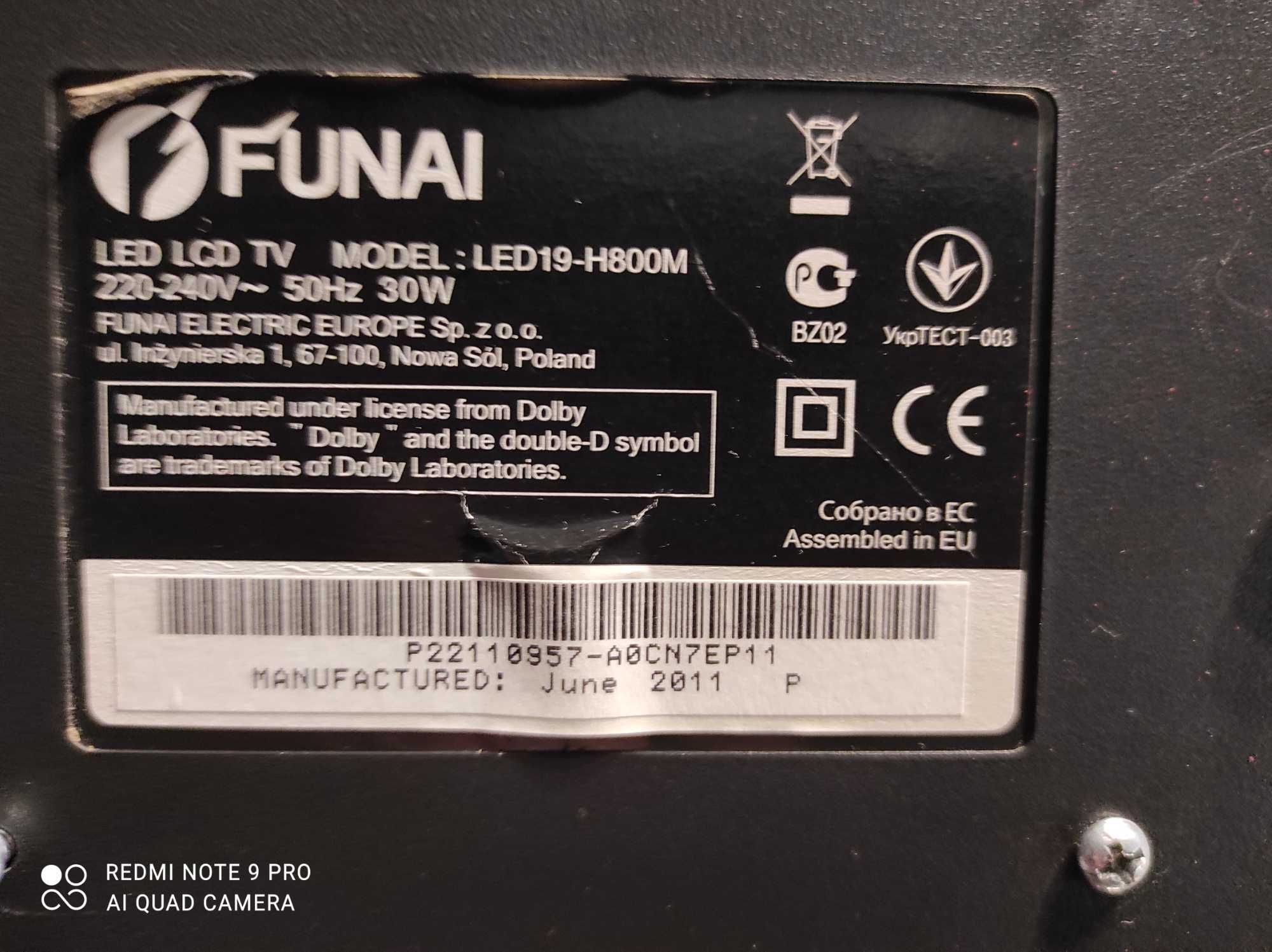 Sprzedam monitor Funai LED 19