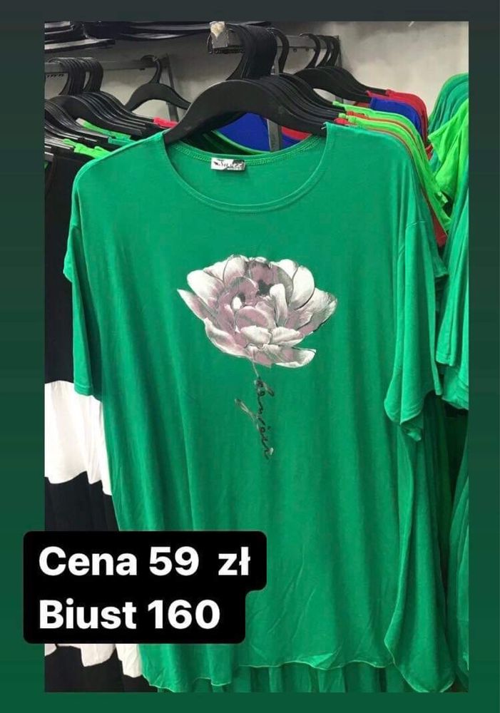 Tunika zielona biust 160