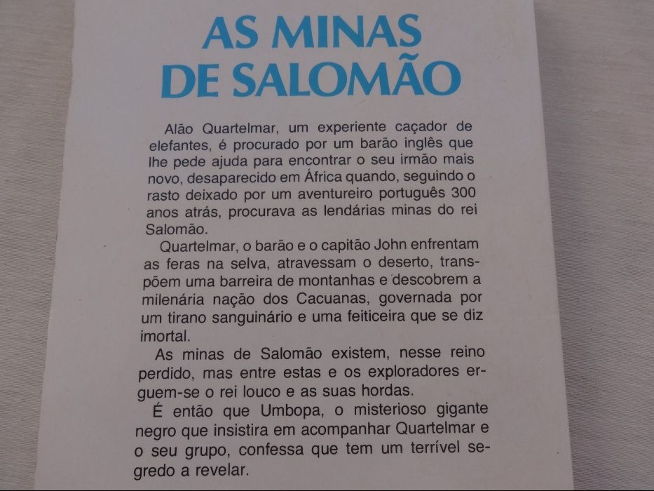 Livro "As Minas de Salomão" de Eça de Queiroz