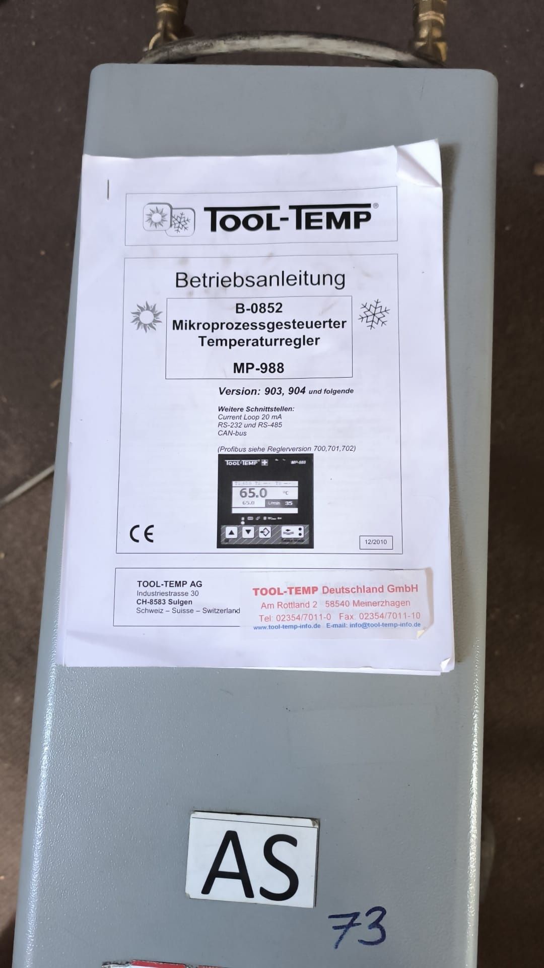 Regulator temperatury chiller do wtryskarki