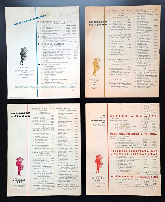 4 Boletins Editorial Estúdios Cor Júlio Pomar 1954 a 1959 RAROS