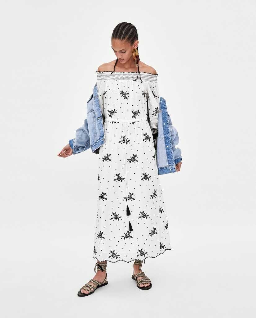 Zara sukienka z haftem xs