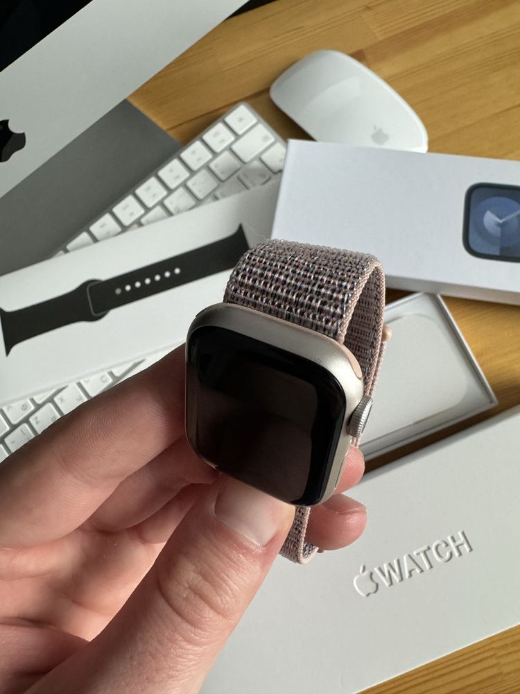 Apple Watch 8 41mm Starlight дуже гарний стан, 100% АКБ, на гарантії