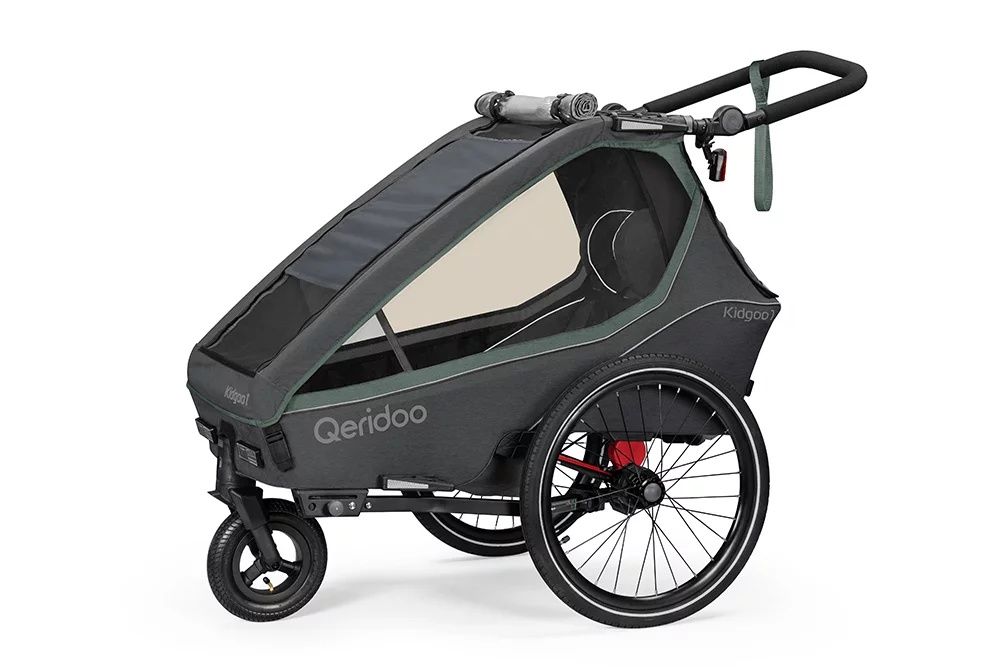 Qeridoo Kidgoo 1 Ivy Green przyczepek rowerowa wozek