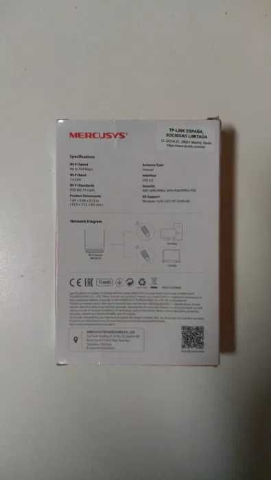 Mini Adaptador Wireless USB Mercusys MW300UM