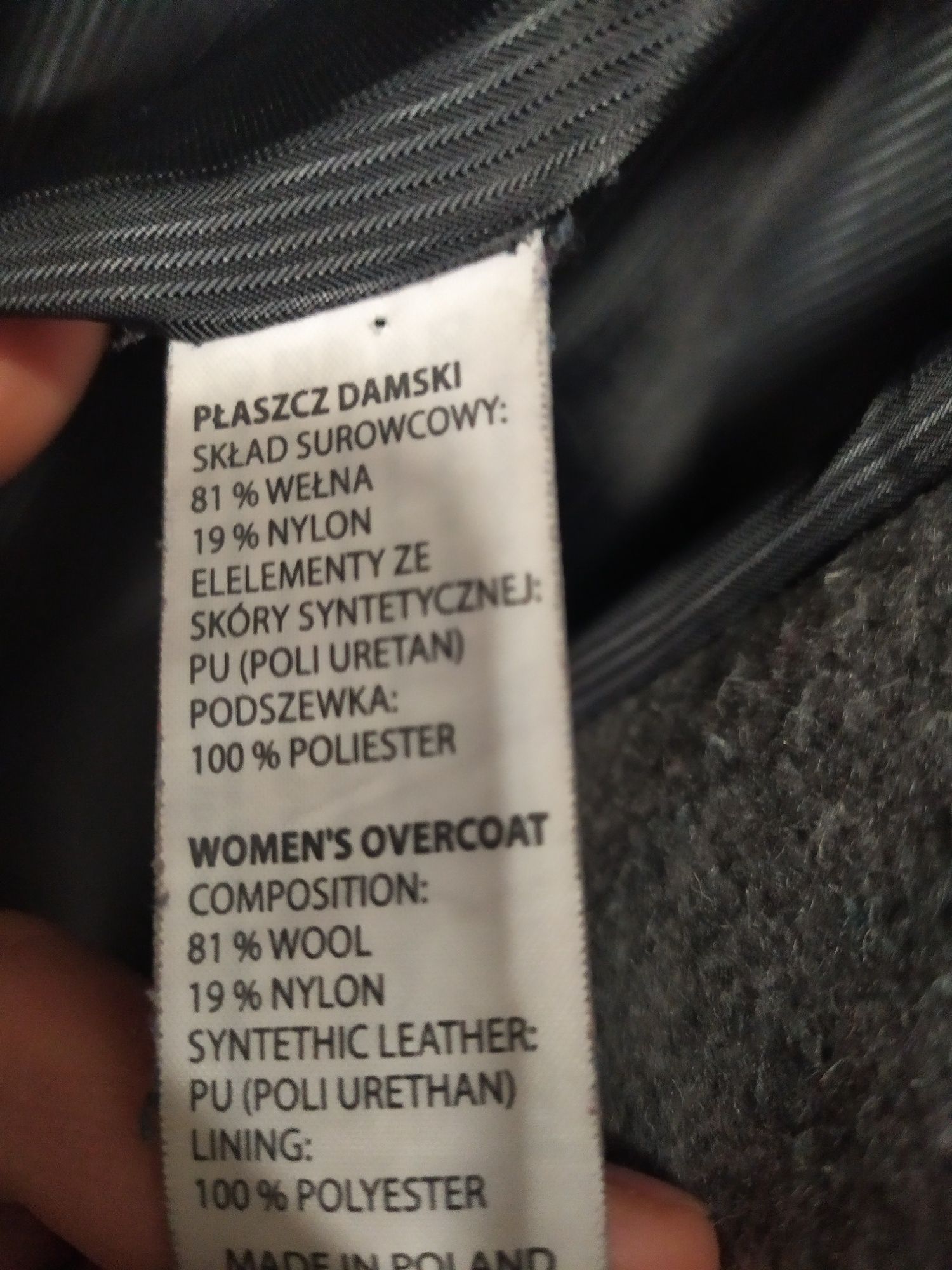 Płaszcz firmy janbor wełniany