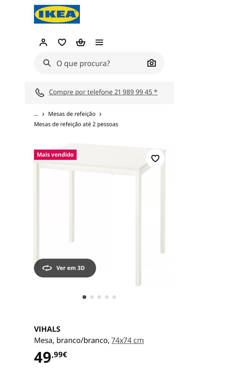 Mesas e cadeiras como novas