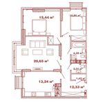 3К-квартира, 80м2, ЖК Crystal Avenue. Київ - 300м, метро - 7 хв.