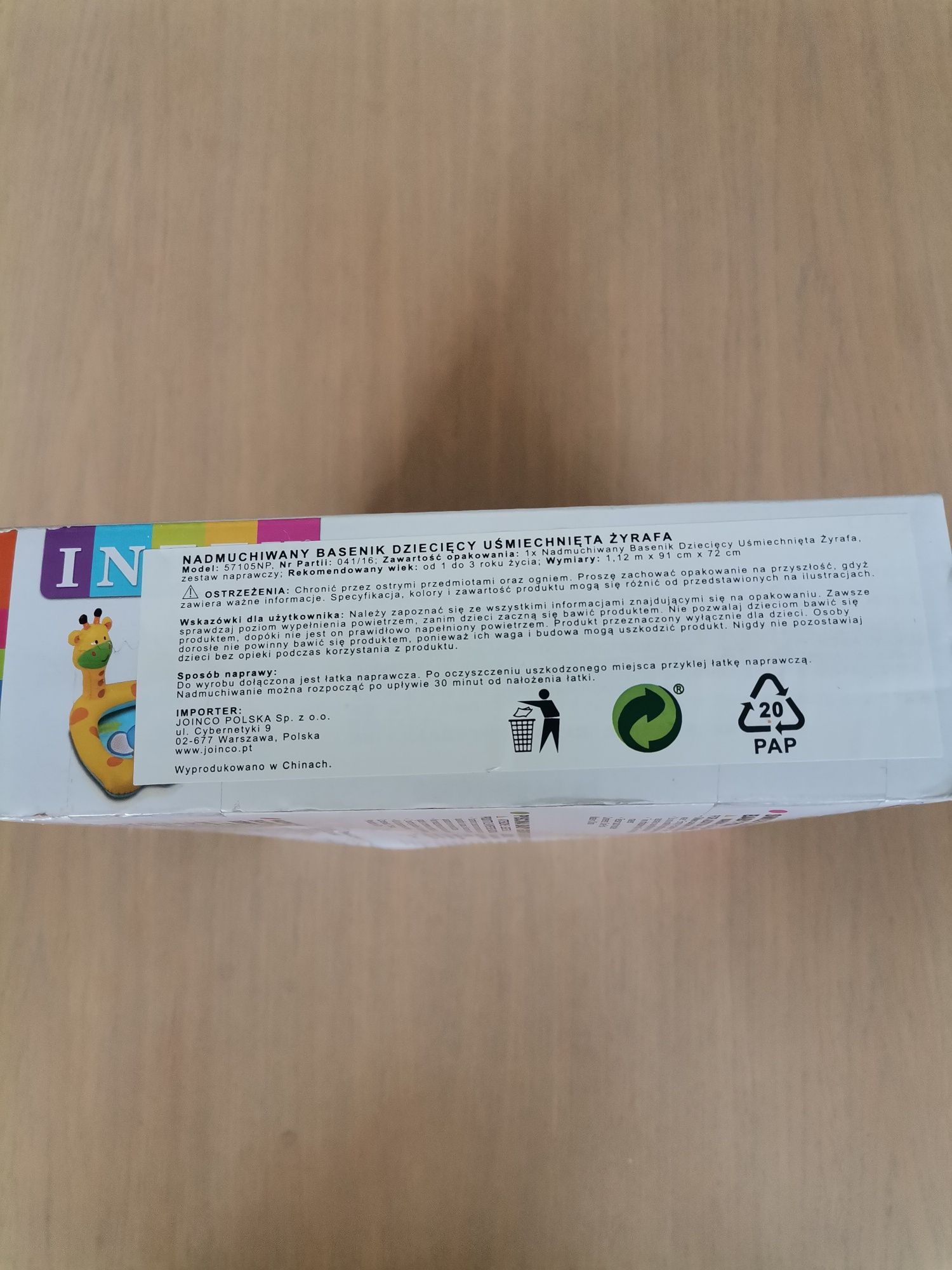 Basen Intex „Żyrafa„