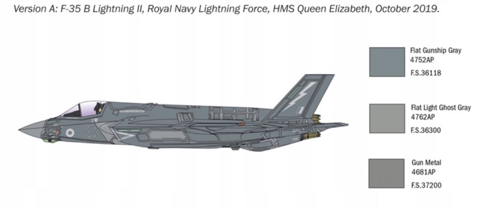 Italeri 1425 model 1/72 samolot F-35 B Lightning II STOVL version