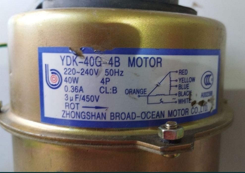 Мотор (двигатель) наружного блока 40W YDK-40G-4B и YDK-40-4H