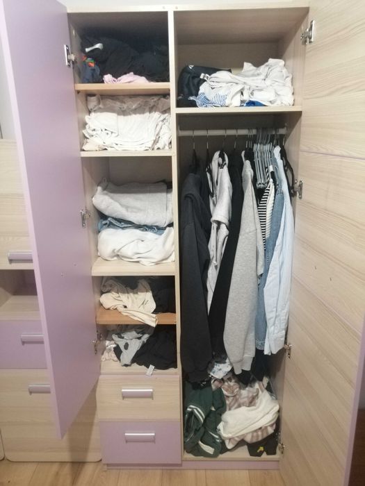 LORENTO zestaw mebli dla dziecka; szafa, dwa słupki i półka KPL