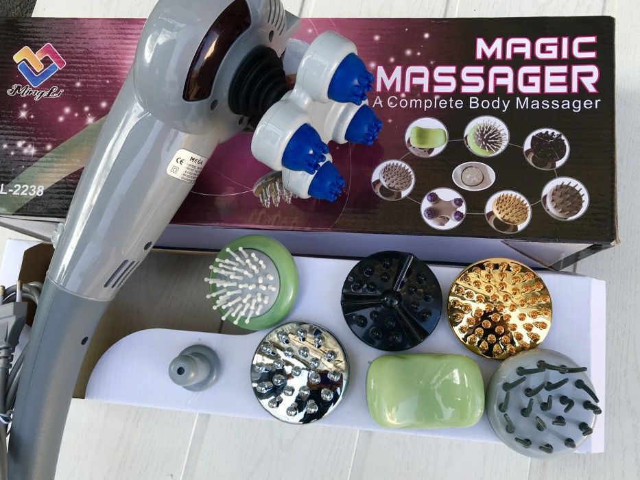 Вібраційний ручний масажер для тіла Maxtop Magic Massager 8 В 1