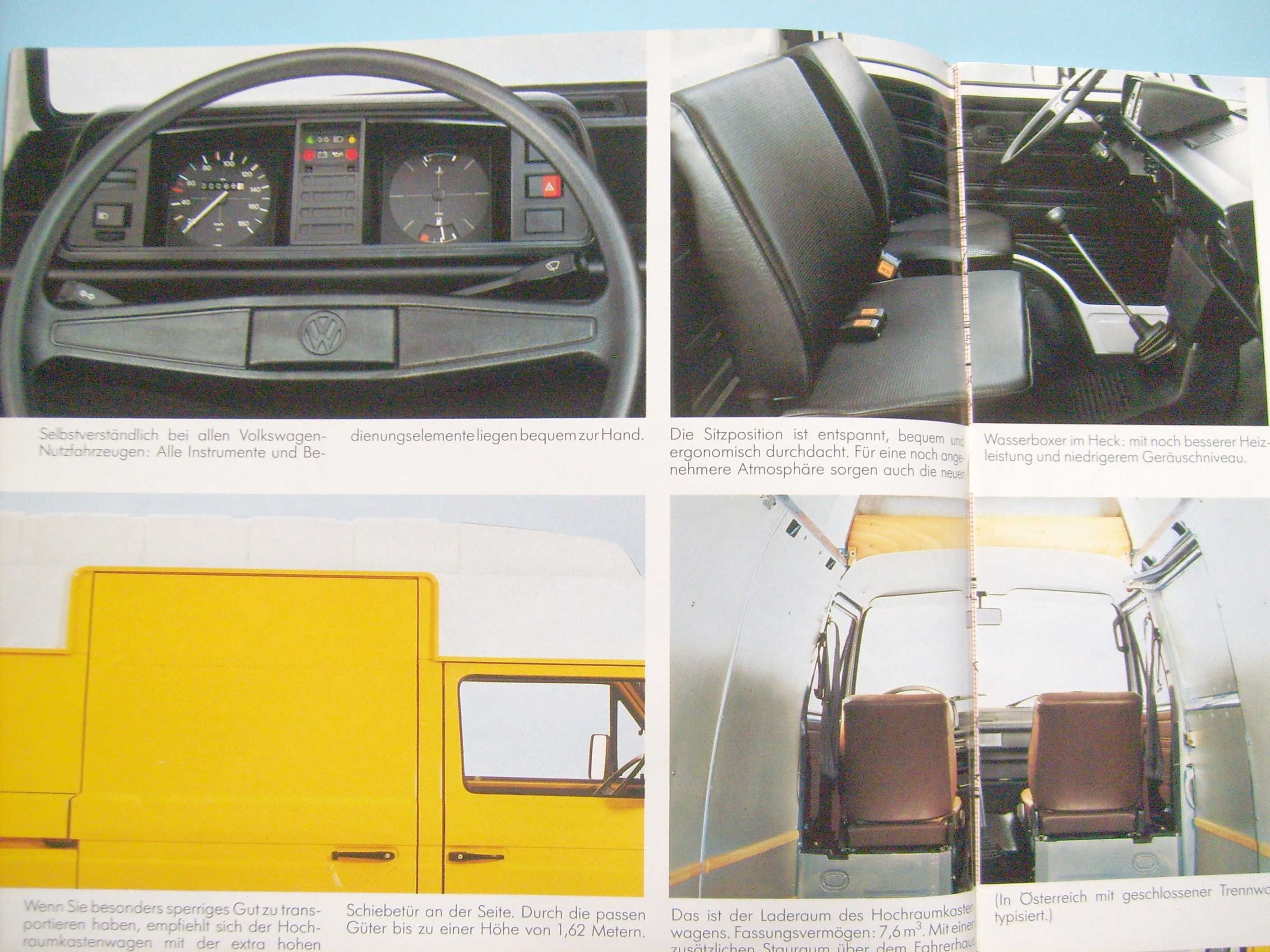 Volkswagen T3 '83 Transporter Bus Kombi Caravelle prospekt 42 str. BDB
