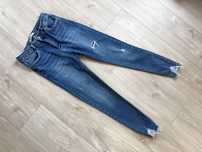 Niebieskie Jeansy Skinny M. Sara Elastyczne przecierane