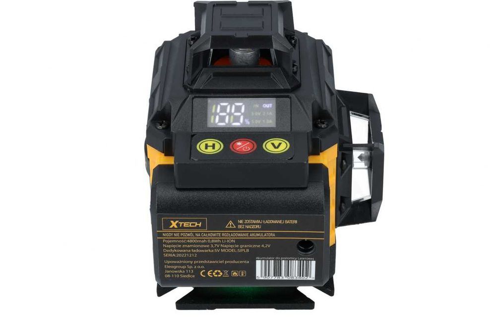 Nowa POZIOMICA LASEROWA XTECH 360° Laser Krzyżowy 4D Gwarancja FV