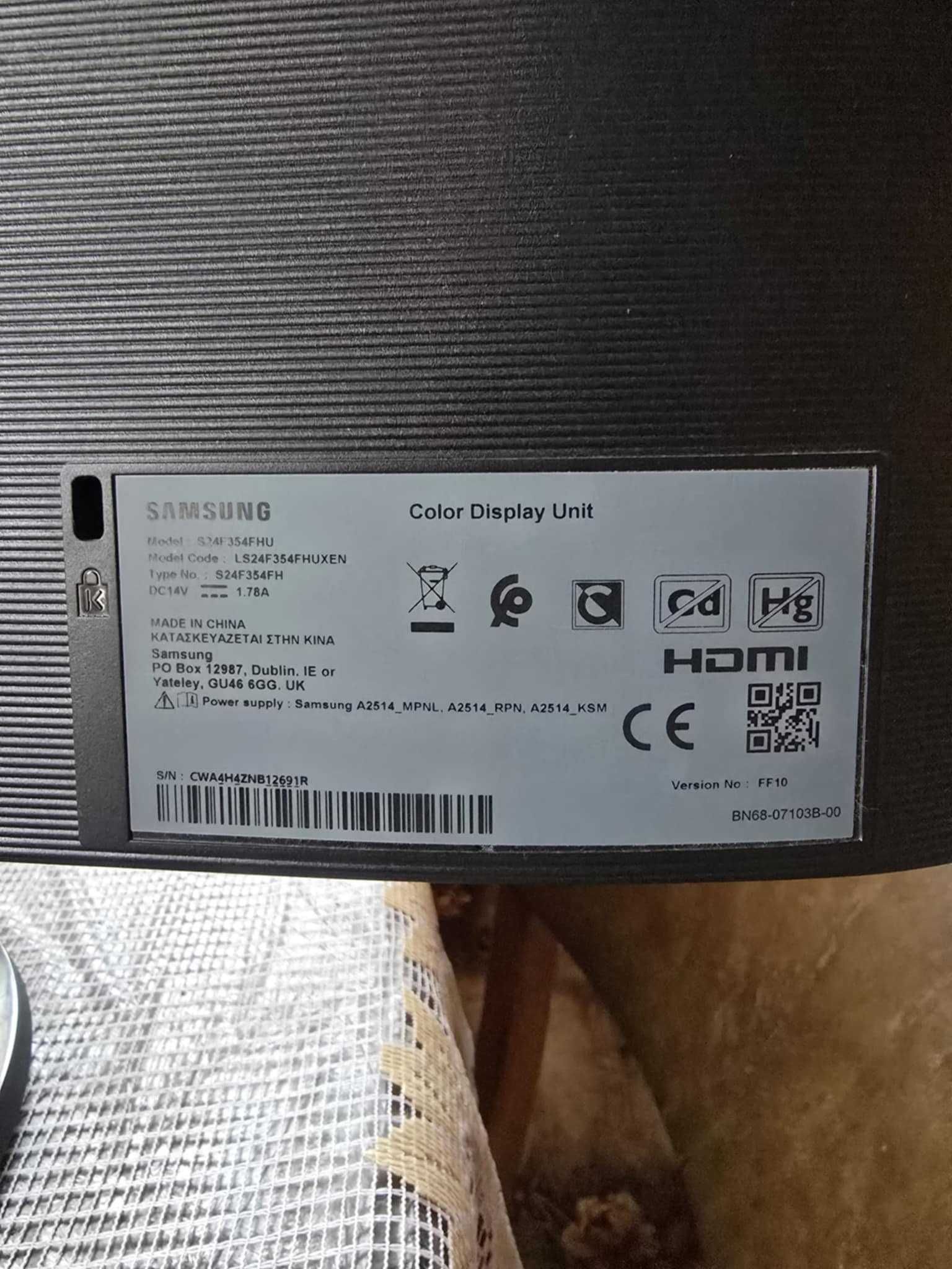 Monitor samsung LS24F354FHUXEN
