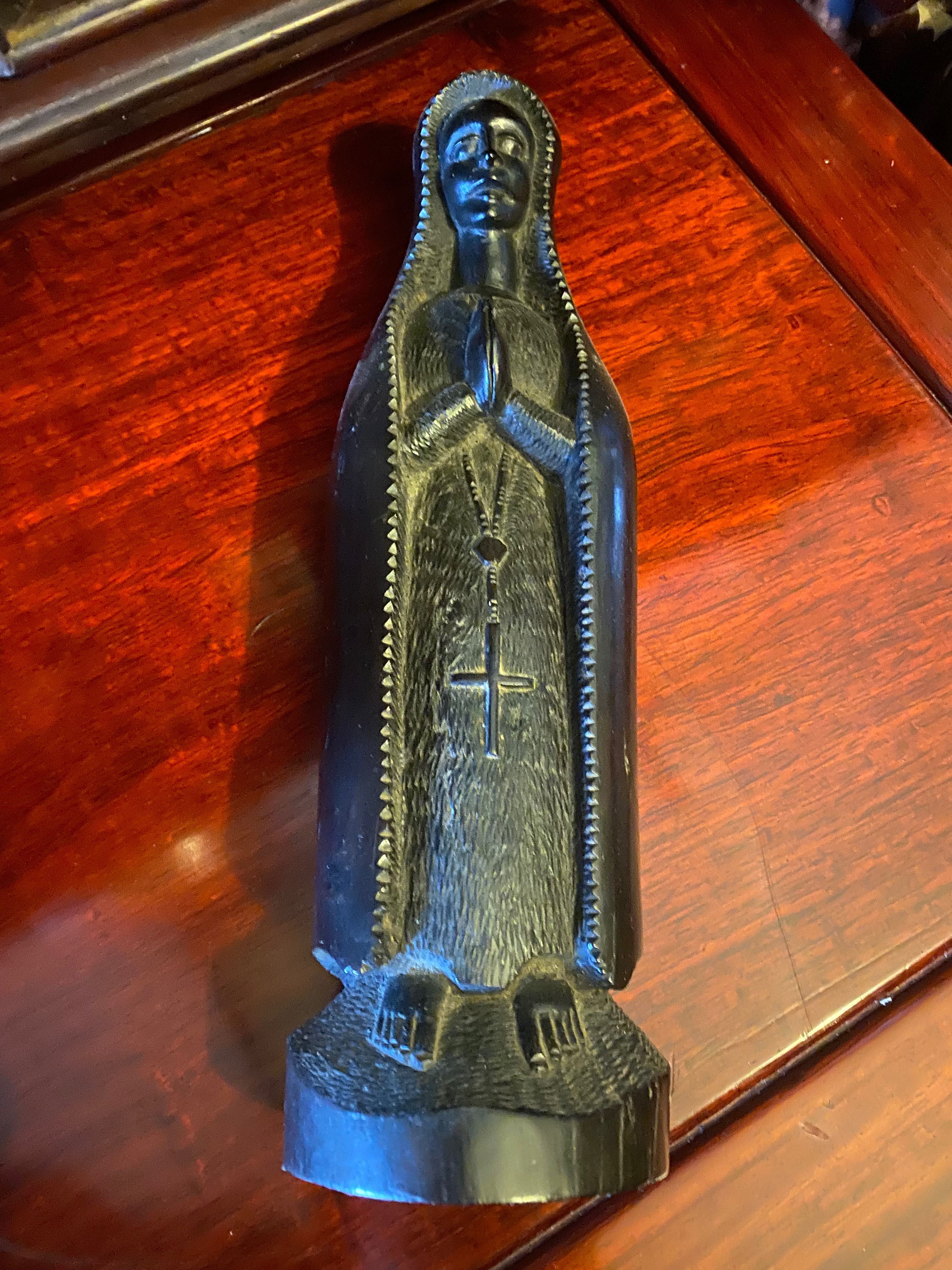Mamã Muxima Madeira Pau-Preto 26 cm Anos 60