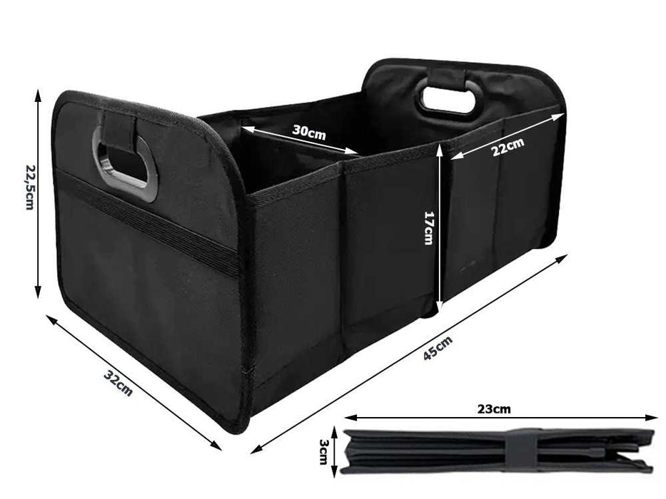 Duży składany organizer do bagażnika auta oxford torba kufer samochod