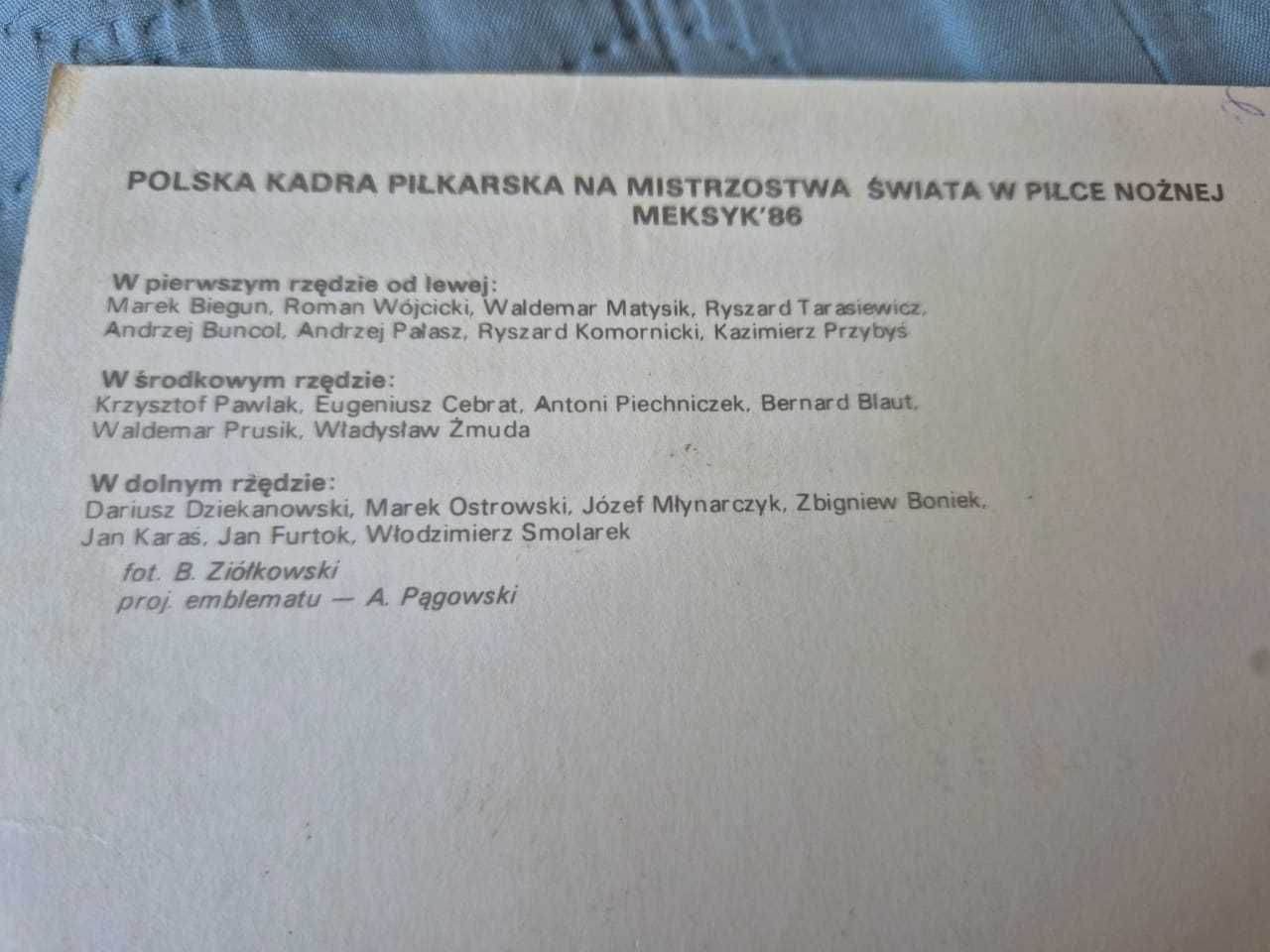 Pocztówka Autografy Polska  Boniek Smolarek Furtok Gratis Real Madryt