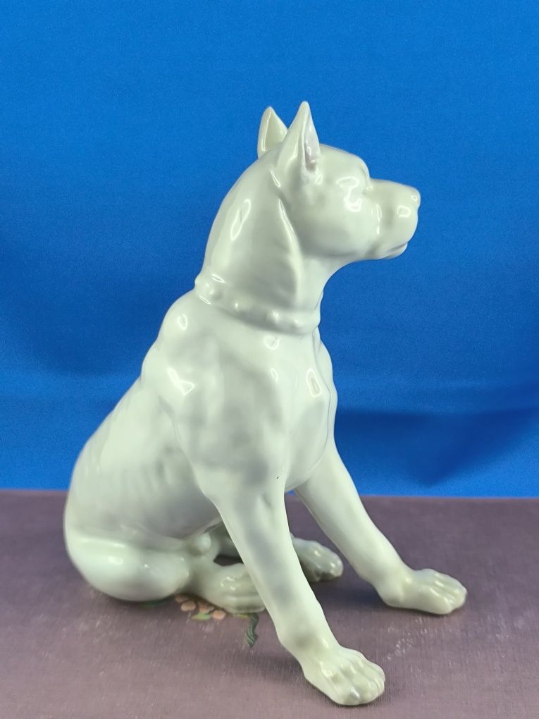 Dog niemiecki Gebruder Heubach Lichte Turyngia XIX/XXwiek #porcelana