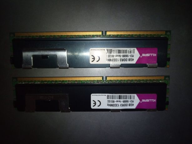 KLLISRE DDR3 8GB kit /4+4 gb/1333Mhz/PC3-10600R/ радіатор охолодження