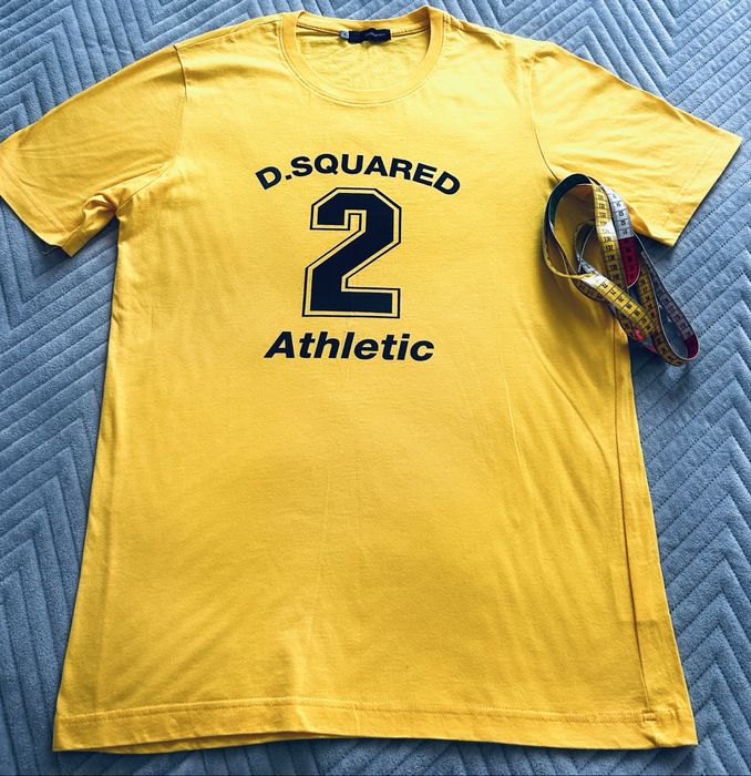 T-shirt męski Safari kolekcja Dsquared żółta słoneczna